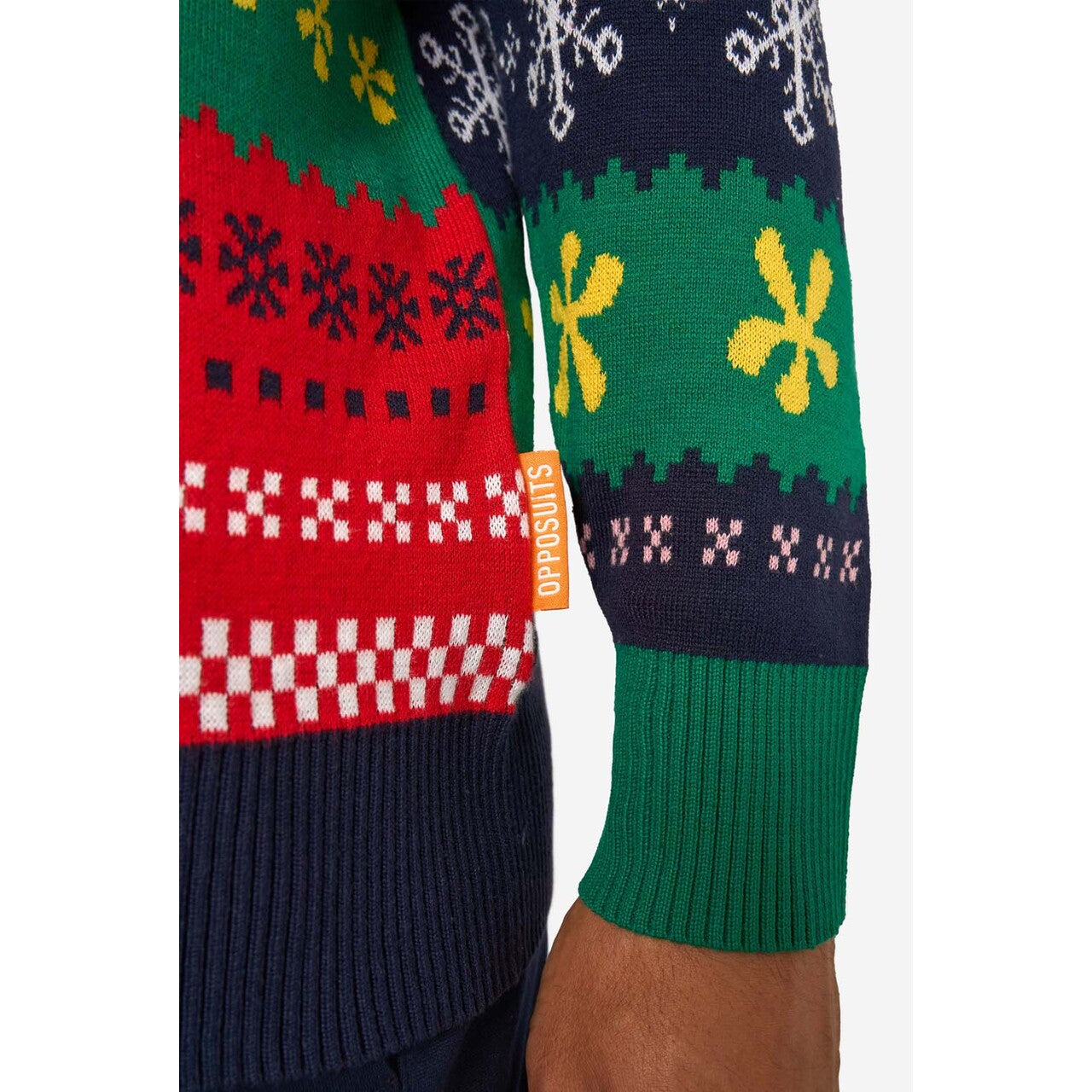 Op deze afbeelding zie je een Kostuums, van het merk Opposuits. Spongebob™ Christmas Sweater Man