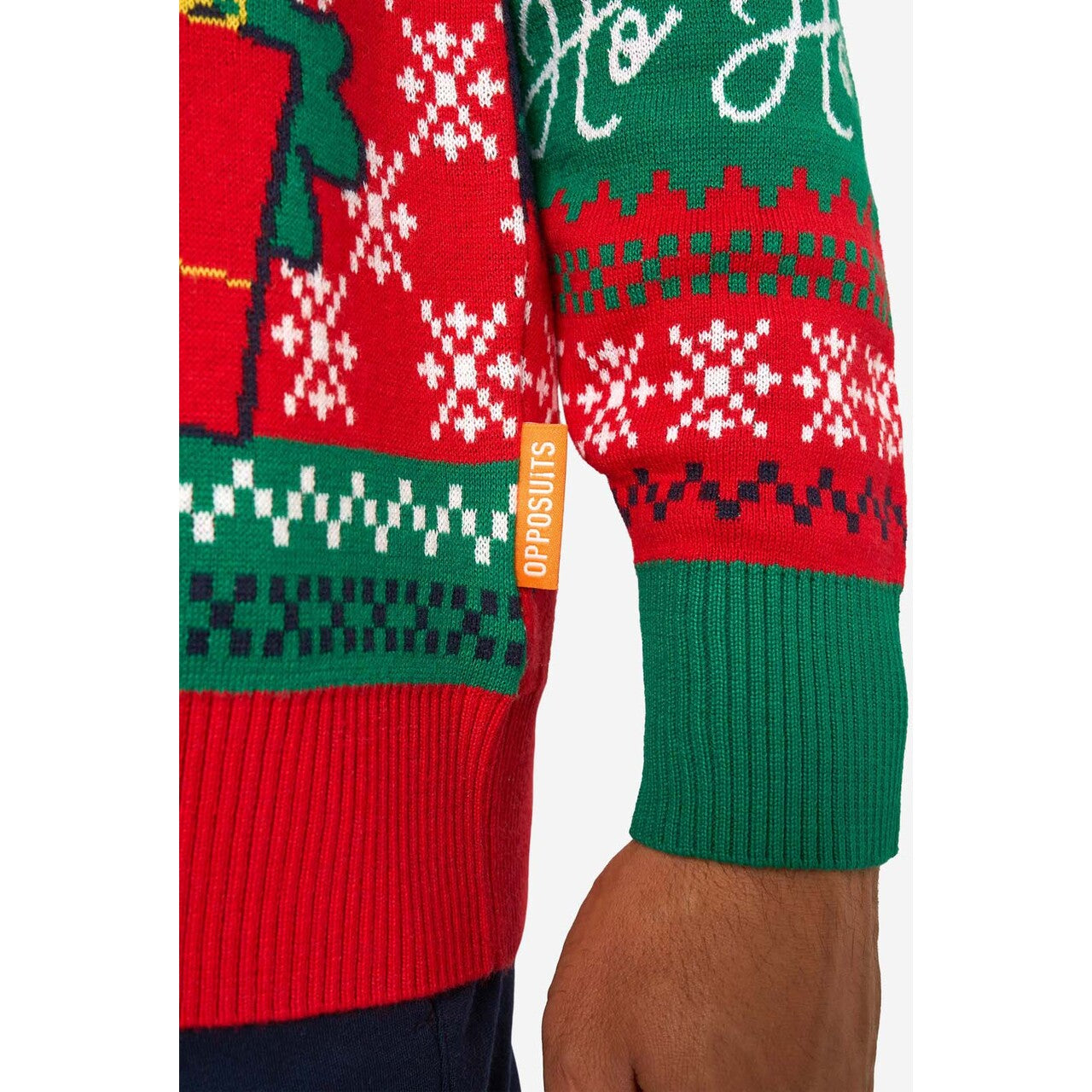 Op deze afbeelding zie je een Kostuums, van het merk Opposuits. Happy Claus Christmas Sweater Man