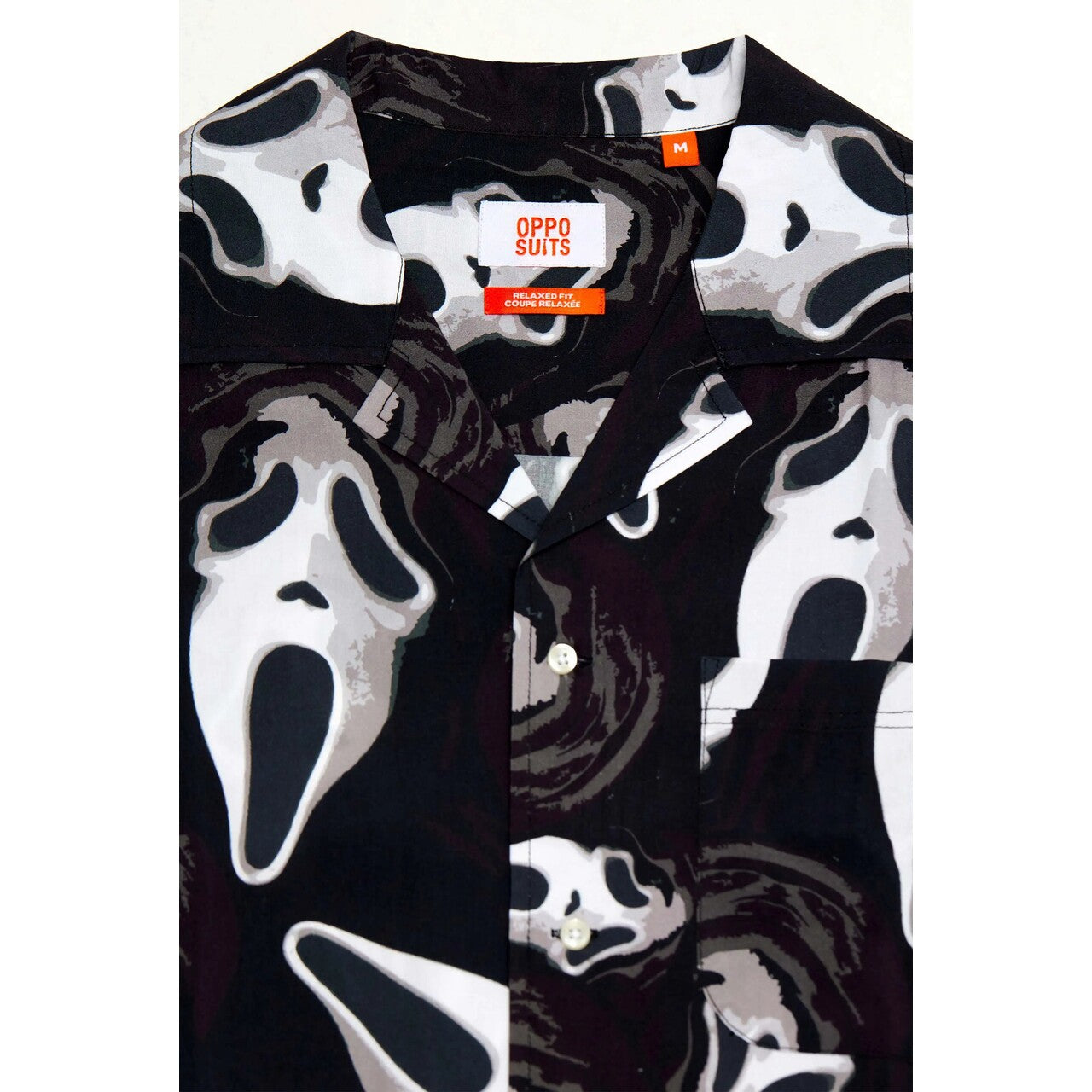 Op deze afbeelding zie je een Kostuums, van het merk Opposuits. Haunted Scream Ghostface Blouse Man