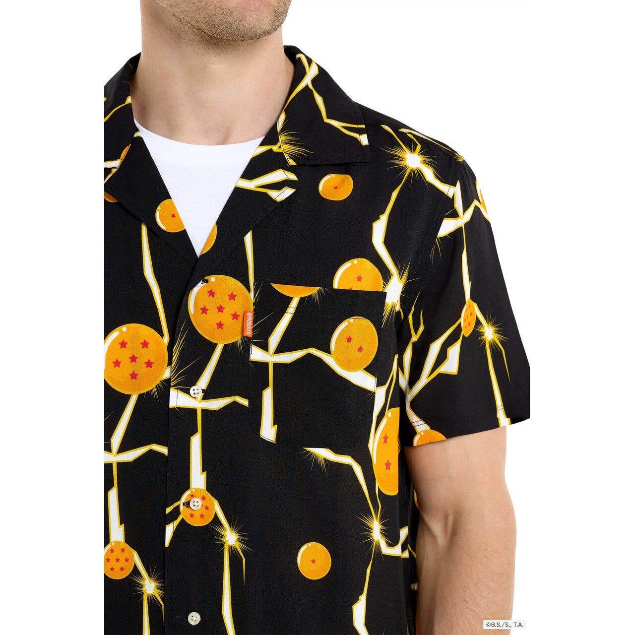 Op deze afbeelding zie je een Kostuums, van het merk Opposuits. Dragon Ball Shirt Man