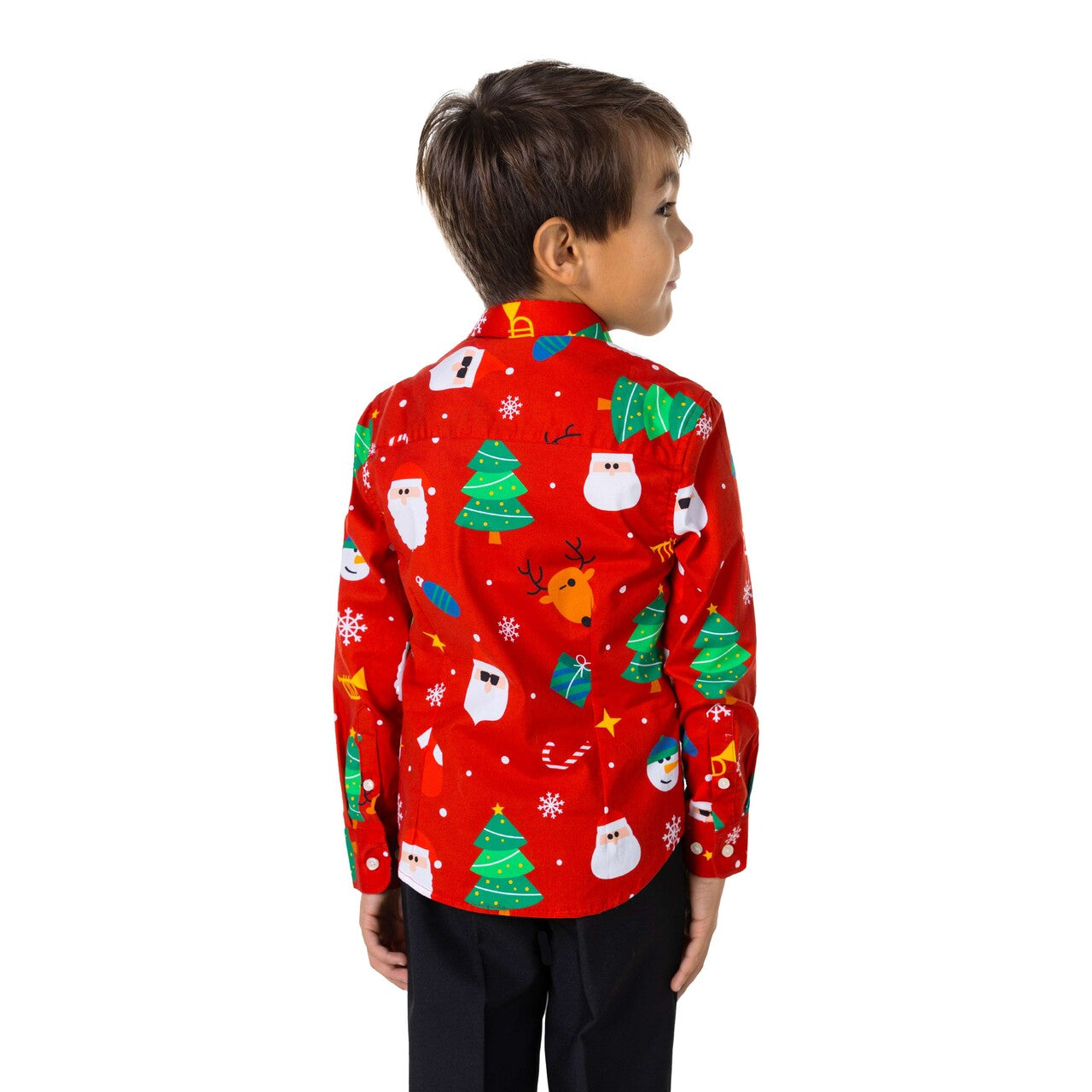 Op deze afbeelding zie je een Kostuums, van het merk Opposuits. Shirt Ls Festivity Red Boys Jongen