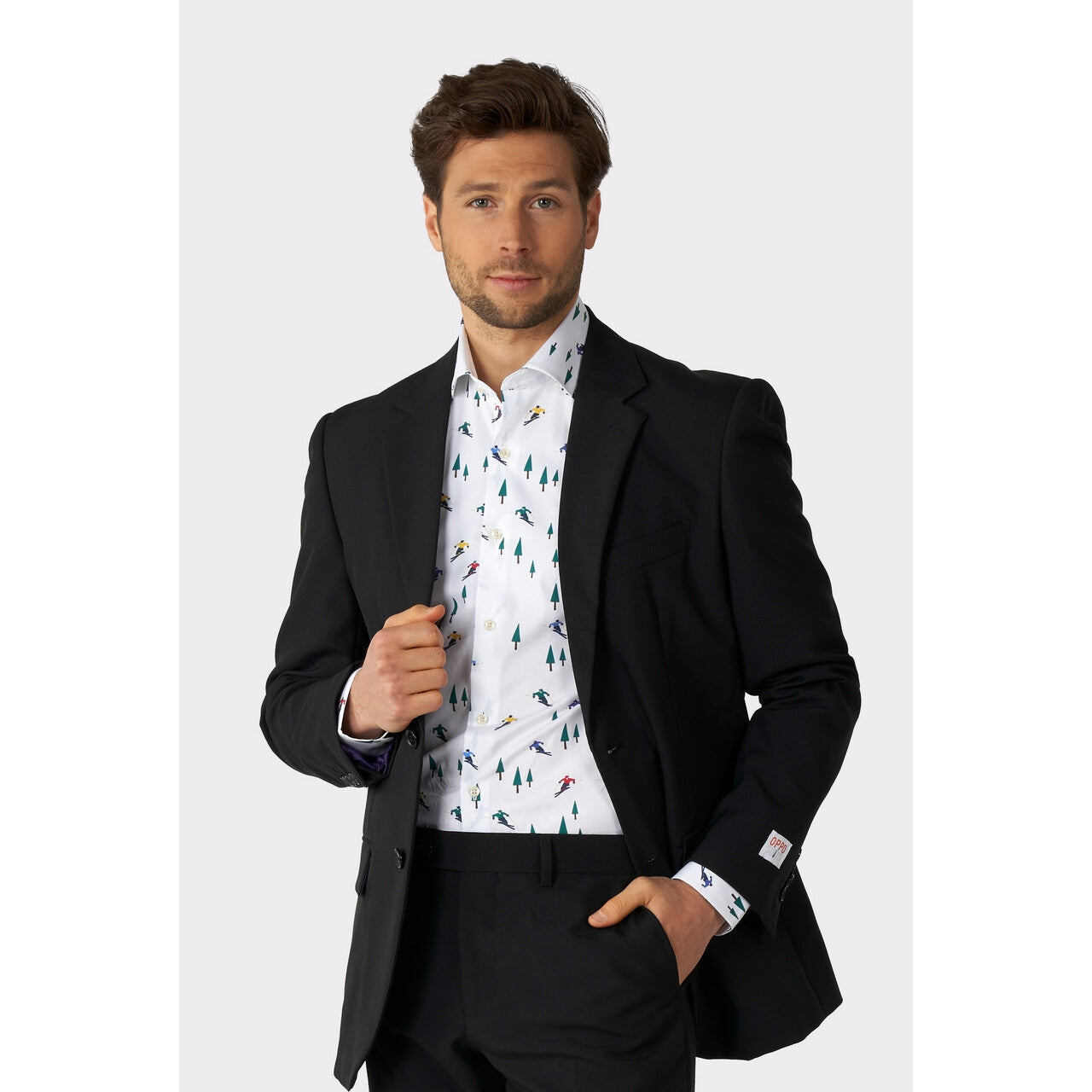 Op deze afbeelding zie je een Kostuums, van het merk Opposuits. Downhill Winter Sprinter Witte Blouse Man