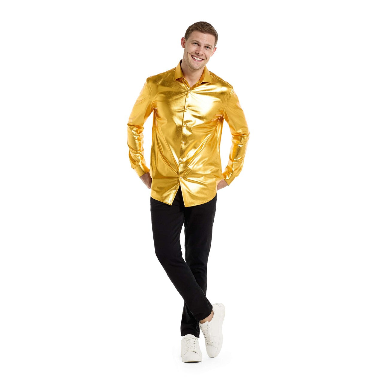 Op deze afbeelding zie je een Accessoires, van het merk Opposuits. Shirt Ls Groovy Gold