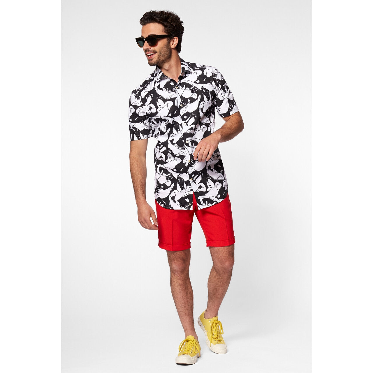Op deze afbeelding zie je een Kostuums, van het merk Opposuits. Alacazam Daffy Duck™ Blouse Zwart Wit Man