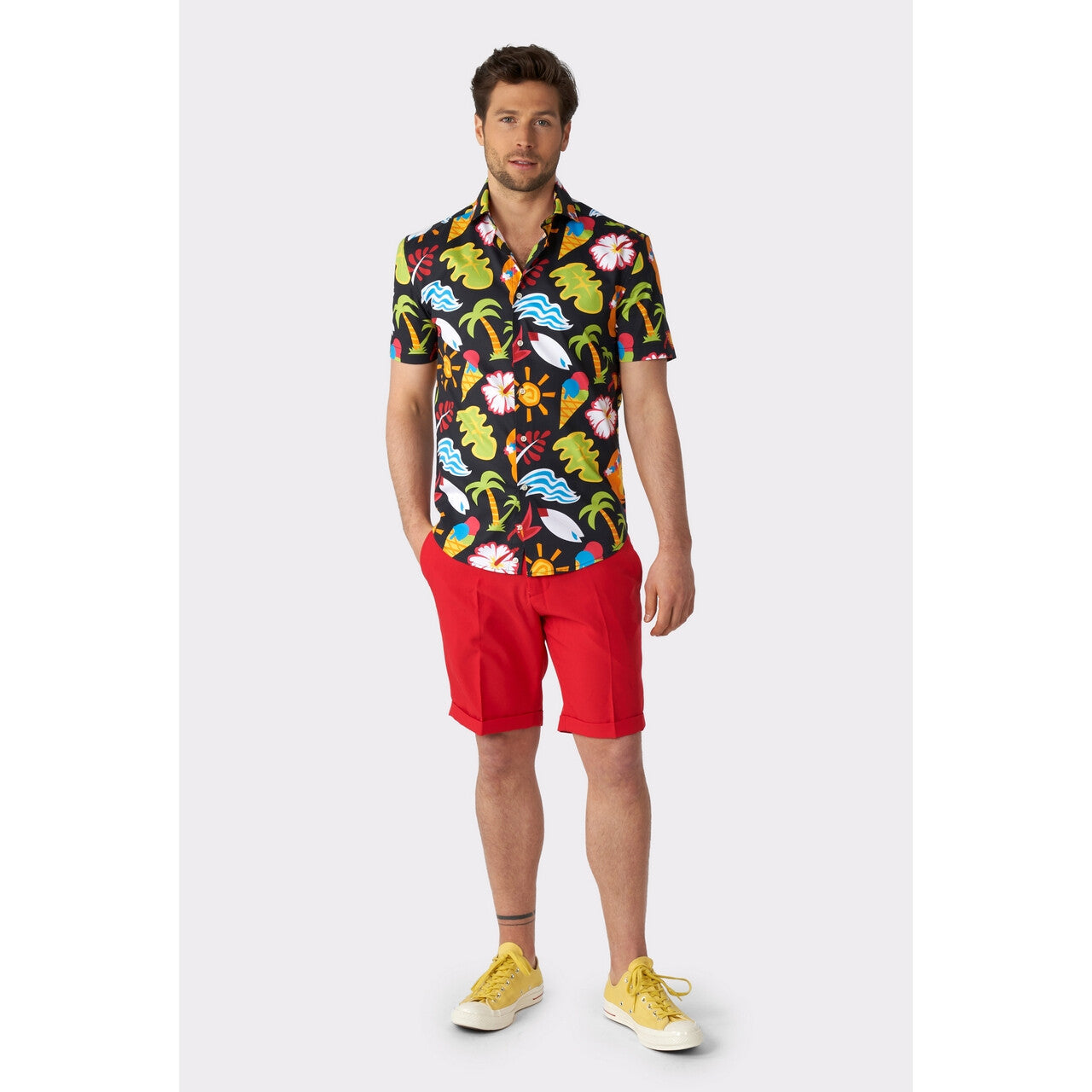 Op deze afbeelding zie je een Kostuums, van het merk Opposuits. Tropical Thunder Hawaii Blouse Man