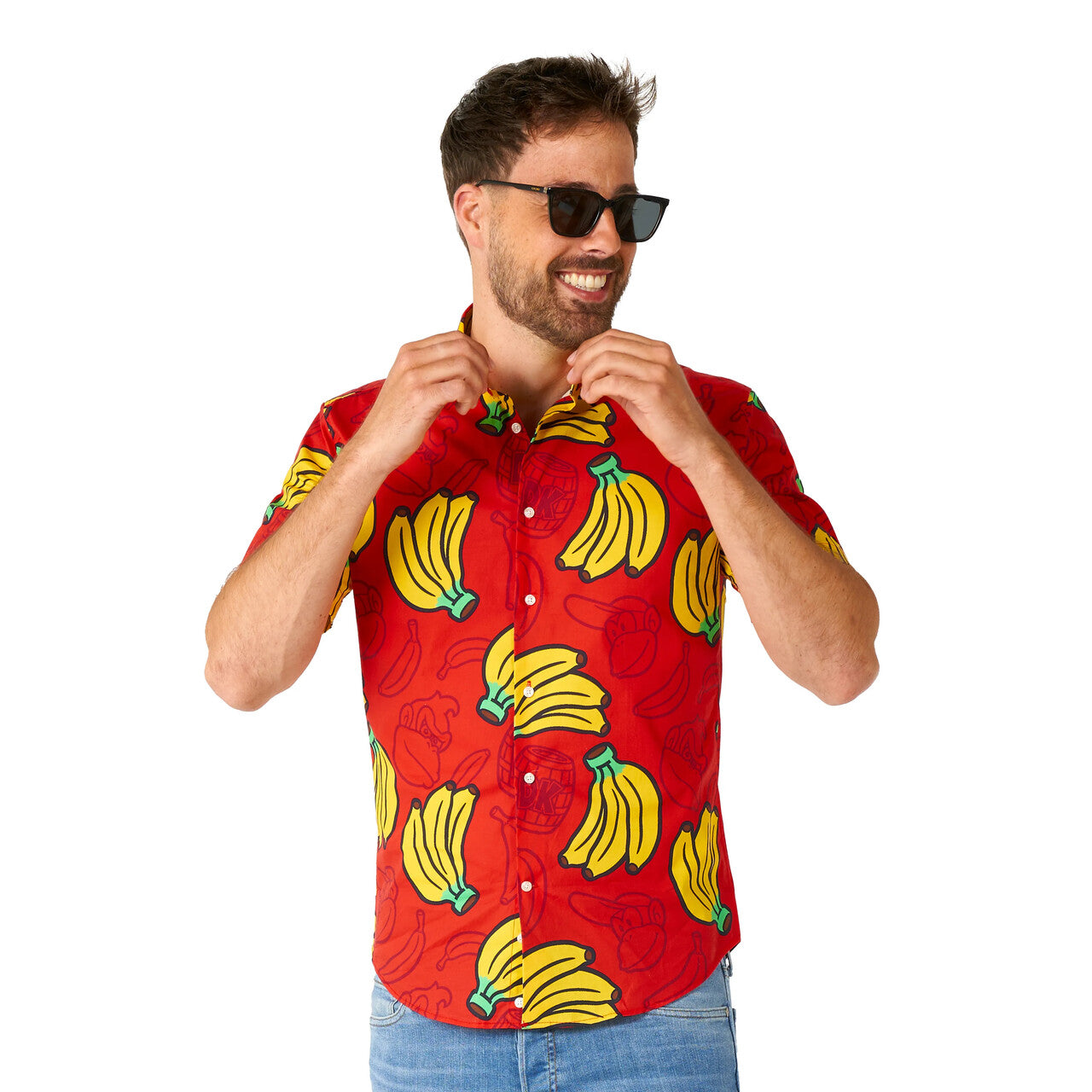 Op deze afbeelding zie je een Kostuums, van het merk Opposuits. Donkey Kong Bananarama Blouse Man