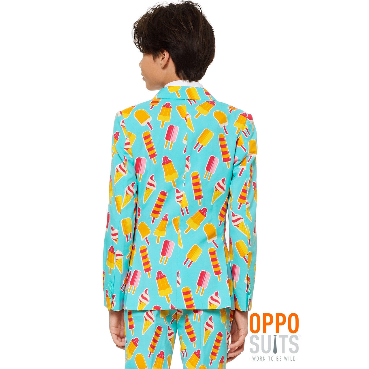 Op deze afbeelding zie je een Kostuums, van het merk Opposuits. Ola La Zomerse IJsjes Tiener Jongen Kostuum