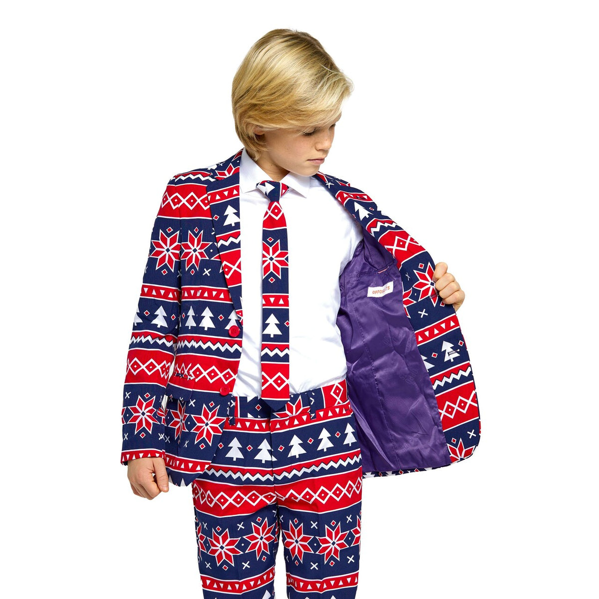 Op deze afbeelding zie je een Kostuums, van het merk Opposuits. Teen Boys Nordic Noel Jongen Kostuum