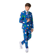 Op deze afbeelding zie je een Kostuums, van het merk Opposuits. Teen Boys Festivity Blue Jongen Kostuum