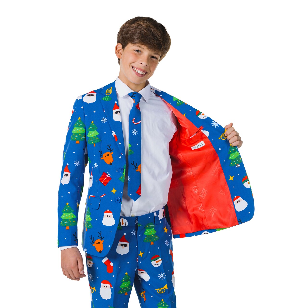 Op deze afbeelding zie je een Kostuums, van het merk Opposuits. Teen Boys Festivity Blue Jongen Kostuum