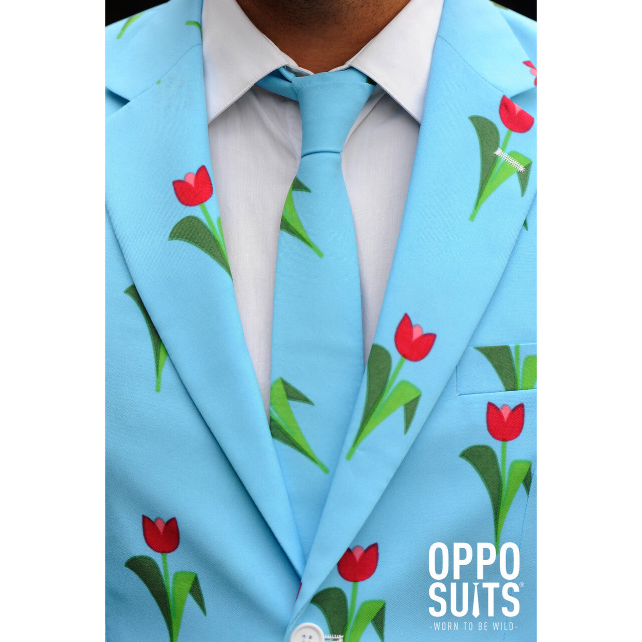 Op deze afbeelding zie je een Kostuums, van het merk Opposuits. Tulips From Amsterdam Tulpen Opposuit Kostuum Man