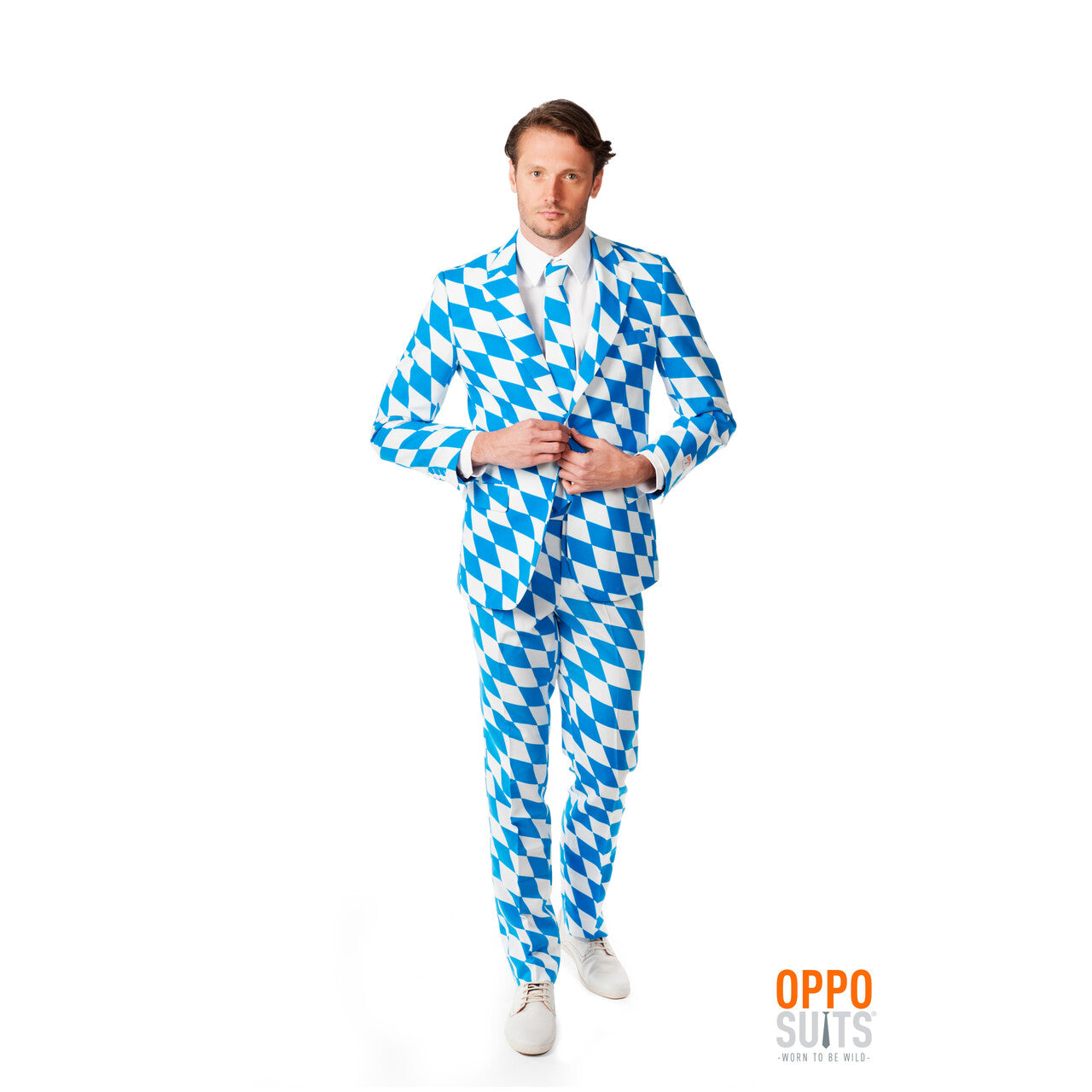 Op deze afbeelding zie je een Kostuums, van het merk Opposuits. The Bavarian Harlequino Opposuit Kostuum Man