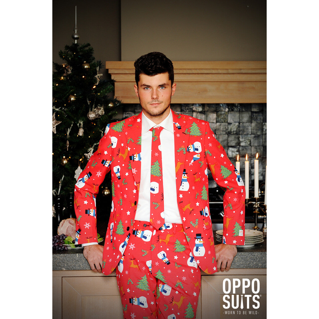 Op deze afbeelding zie je een Kostuums, van het merk Opposuits. Christmaster Opposuit Kostuum Man