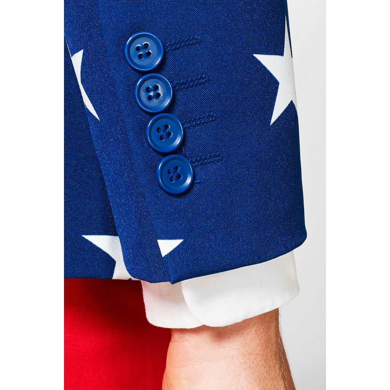 Op deze afbeelding zie je een Kostuums, van het merk Opposuits. American Stars And Stripes Opposuit Kostuum Man