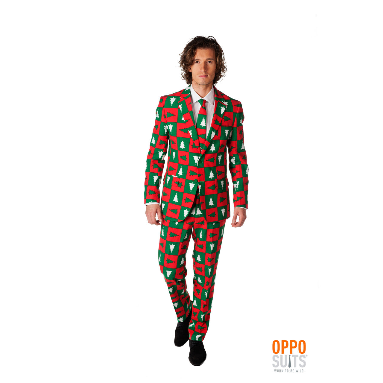 Op deze afbeelding zie je een Kostuums, van het merk Opposuits. Treemendous X-Mas Opposuit Kostuum Man