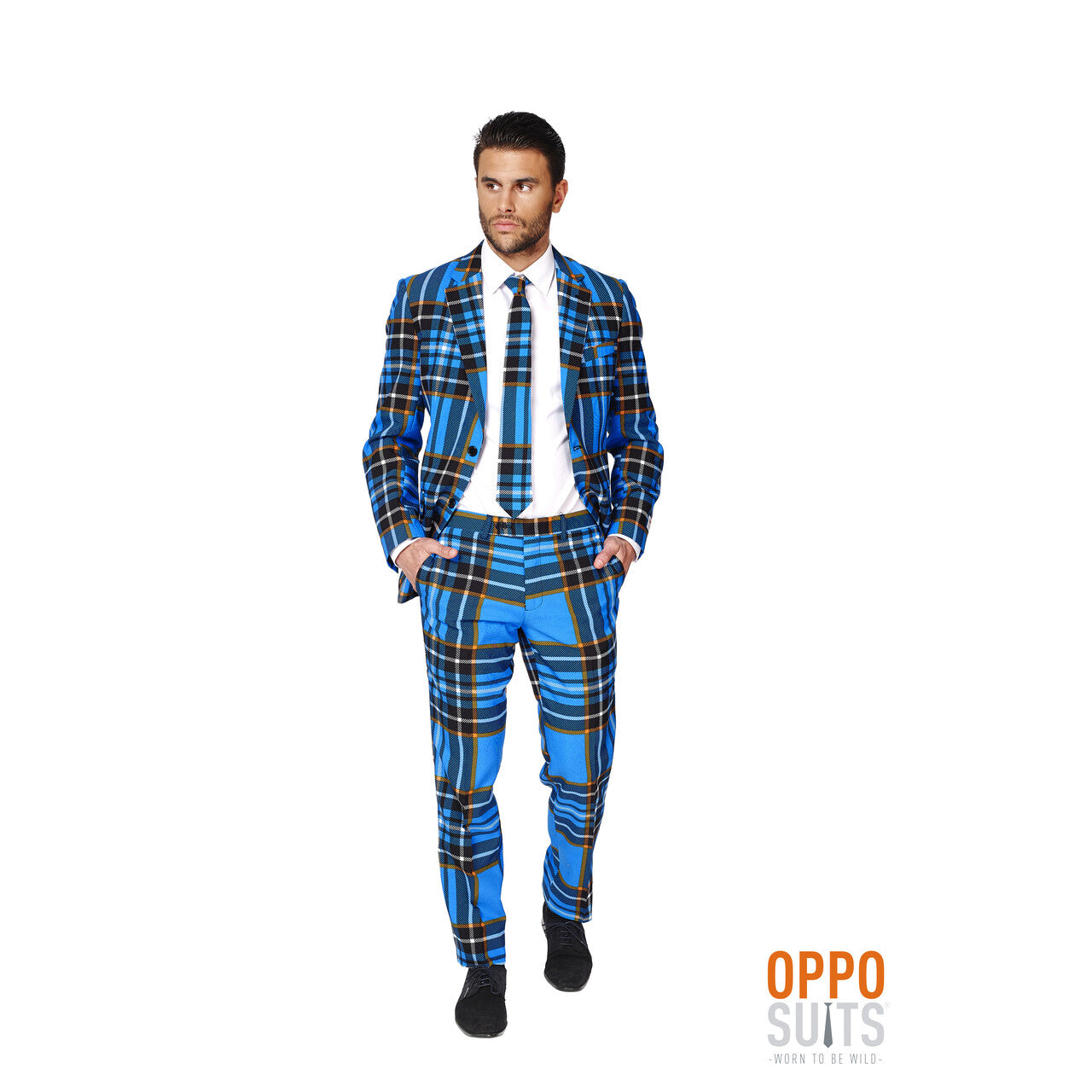 Op deze afbeelding zie je een Kostuums, van het merk Opposuits. Mister Braveheart Opposuit Kostuum Man