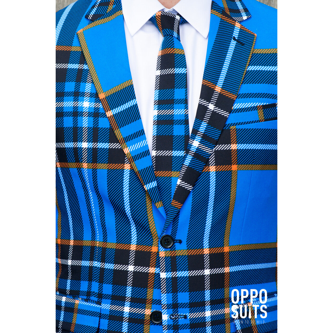 Op deze afbeelding zie je een Kostuums, van het merk Opposuits. Mister Braveheart Opposuit Kostuum Man