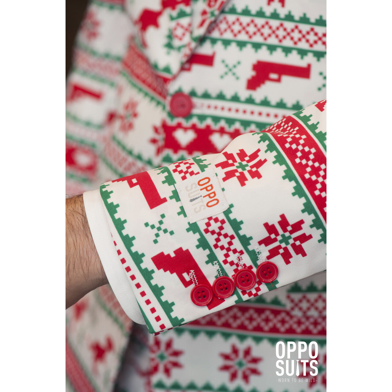 Op deze afbeelding zie je een Kostuums, van het merk Opposuits. Xxx-Mas Gangstaclaus Opposuit Kostuum Man