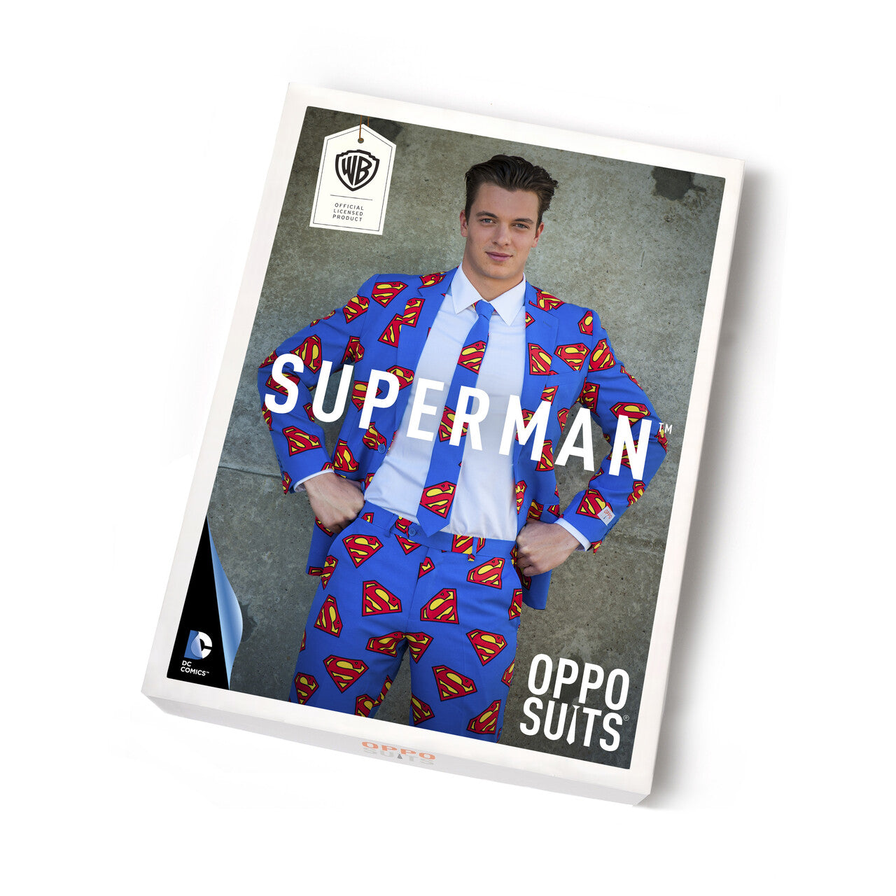 Op deze afbeelding zie je een Kostuums, van het merk Opposuits. Superheld Superman™ Opposuit Kostuum