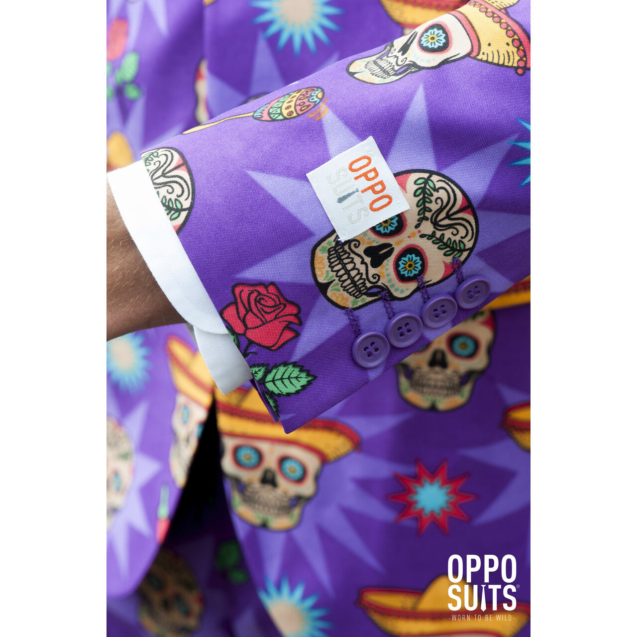 Op deze afbeelding zie je een Kostuums, van het merk Opposuits. Gringo El Muerto Opposuit Kostuum Man