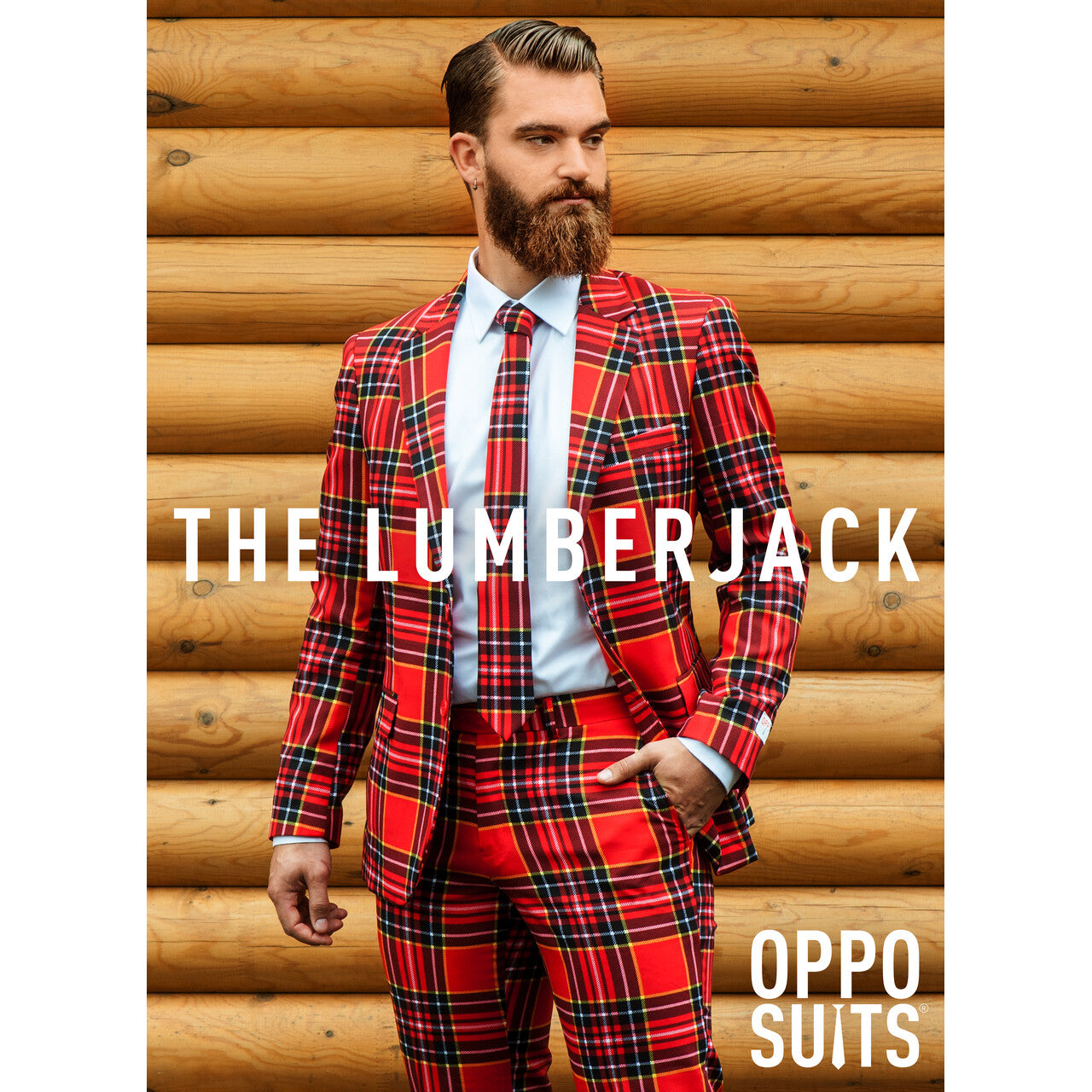 Op deze afbeelding zie je een Kostuums, van het merk Opposuits. The Lumberjack Opposuit Kostuum Man