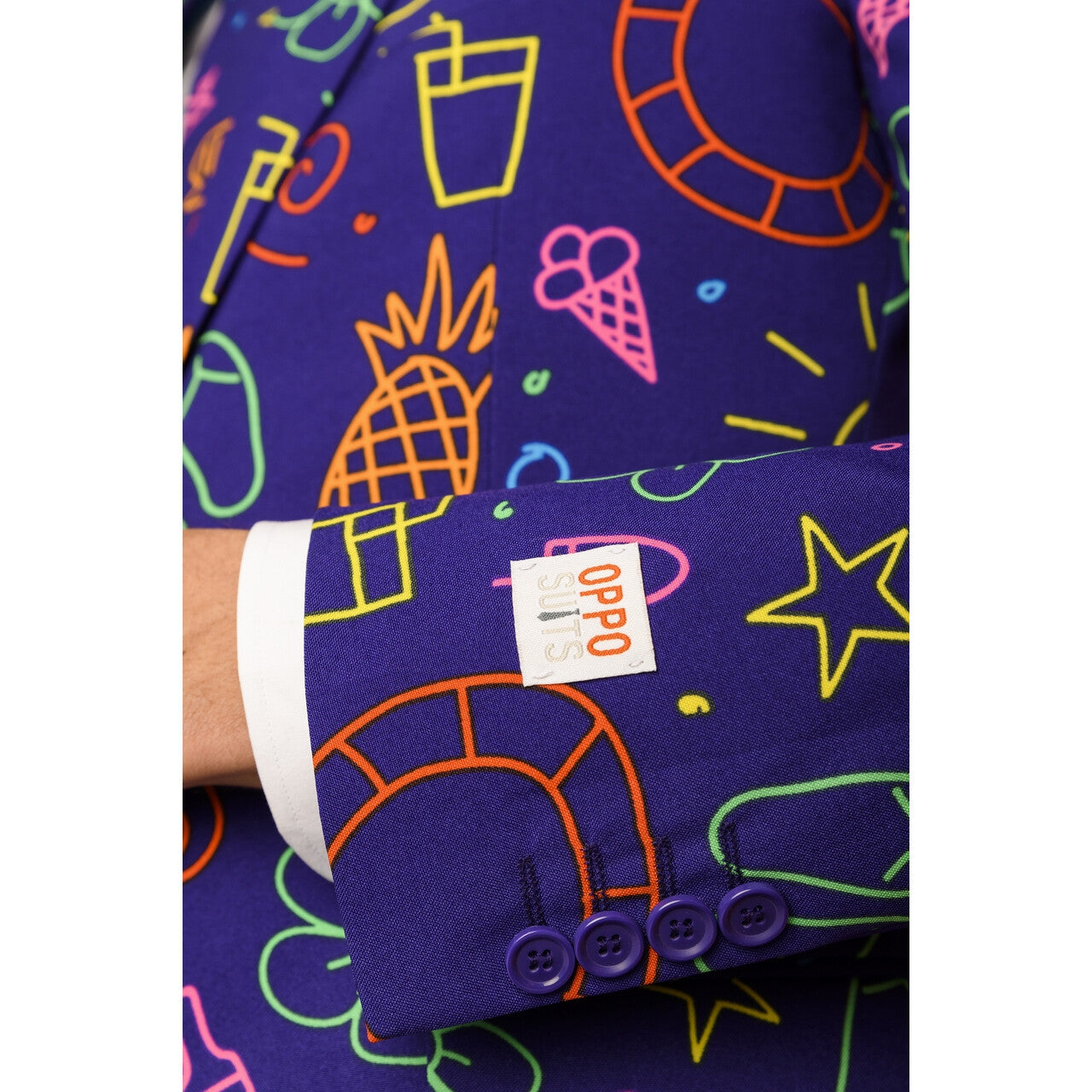 Op deze afbeelding zie je een Kostuums, van het merk Opposuits. Doodle Dude Zomerse Tekeningen Man Kostuum