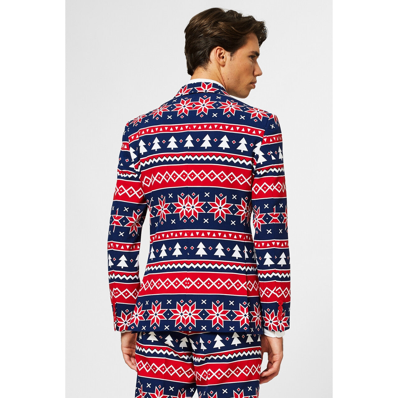 Op deze afbeelding zie je een Kostuums, van het merk Opposuits. Nordic Noel Kerstbomen IJskristallen Man Kostuum