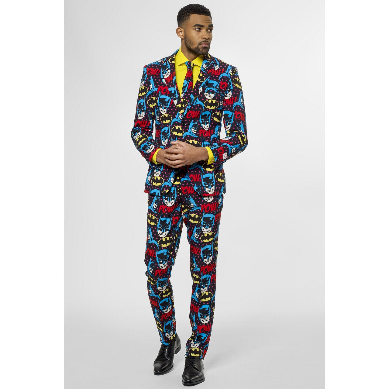 Op deze afbeelding zie je een Kostuums, van het merk Opposuits. The Dark Knight Comics Batman™ Strip Kostuum