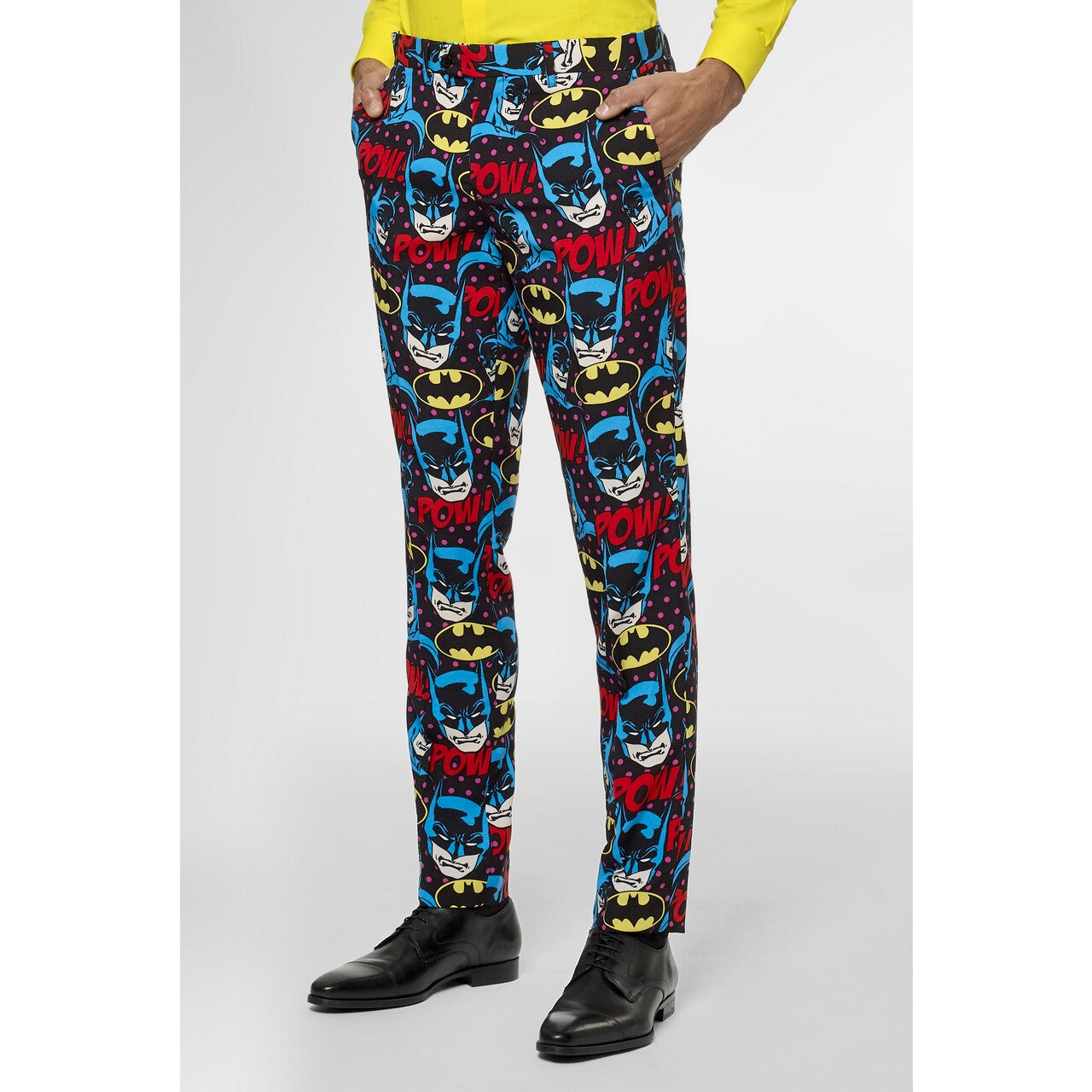 Op deze afbeelding zie je een Kostuums, van het merk Opposuits. The Dark Knight Comics Batman™ Strip Kostuum