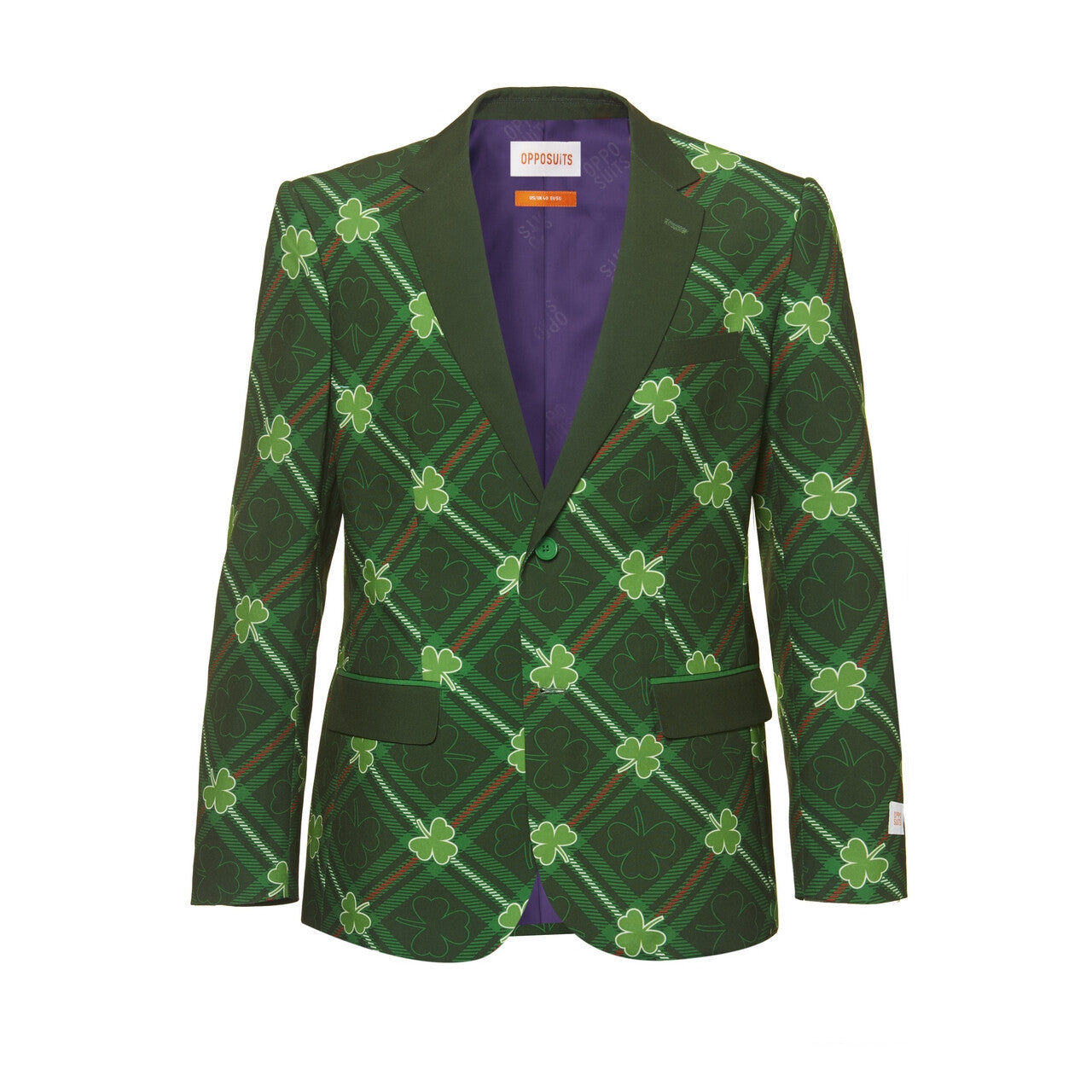 Op deze afbeelding zie je een Kostuums, van het merk Opposuits. Lucky Shamrocker Opposuit Man Kostuum