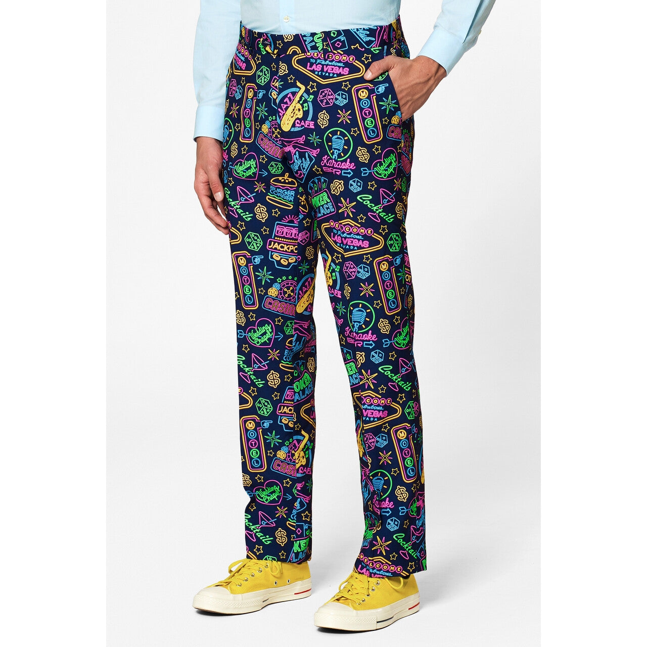 Op deze afbeelding zie je een Kostuums, van het merk Opposuits. Mr. Vegas Casino Man Kostuum