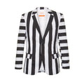 Zwart Wit Gestreepte Beetlejuice Art Opposuit Man Kostuum