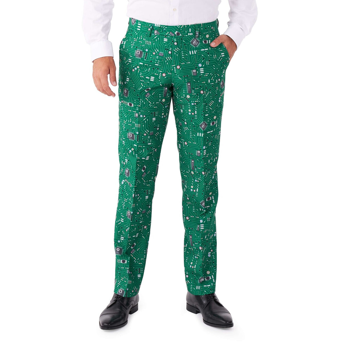 Op deze afbeelding zie je een Kostuums, van het merk Opposuits. Cool Circuit Man Kostuum