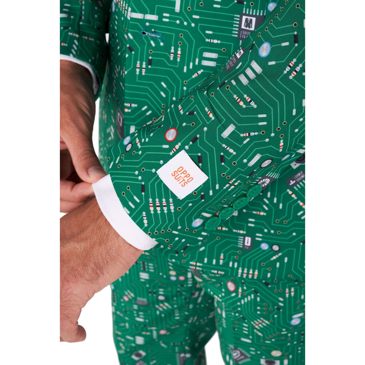 Op deze afbeelding zie je een Kostuums, van het merk Opposuits. Cool Circuit Man Kostuum