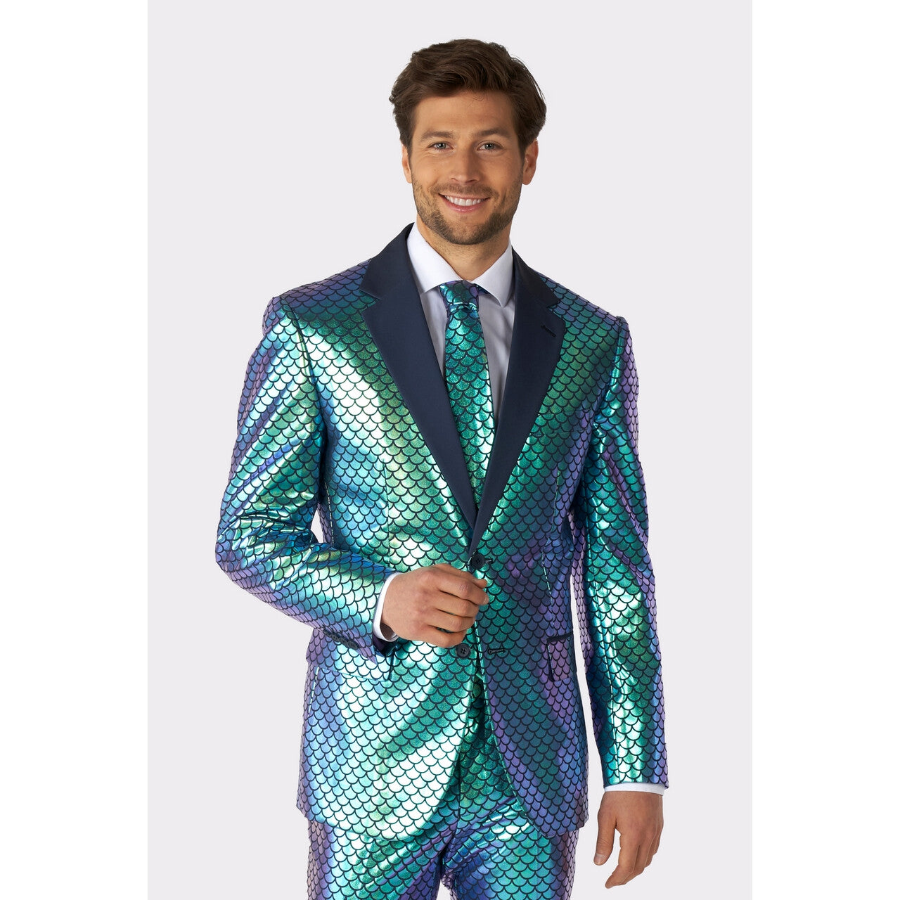 Op deze afbeelding zie je een Kostuums, van het merk Opposuits. Fancy Fish Aquaman Mermaid Opposuit Kostuum