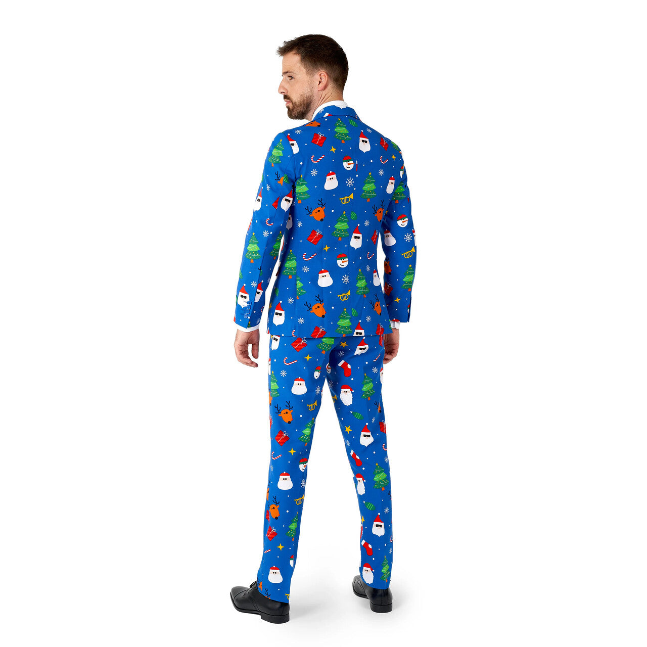 Op deze afbeelding zie je een Kostuums, van het merk Opposuits. Xmas Winter Warm Blauw Man Kostuum