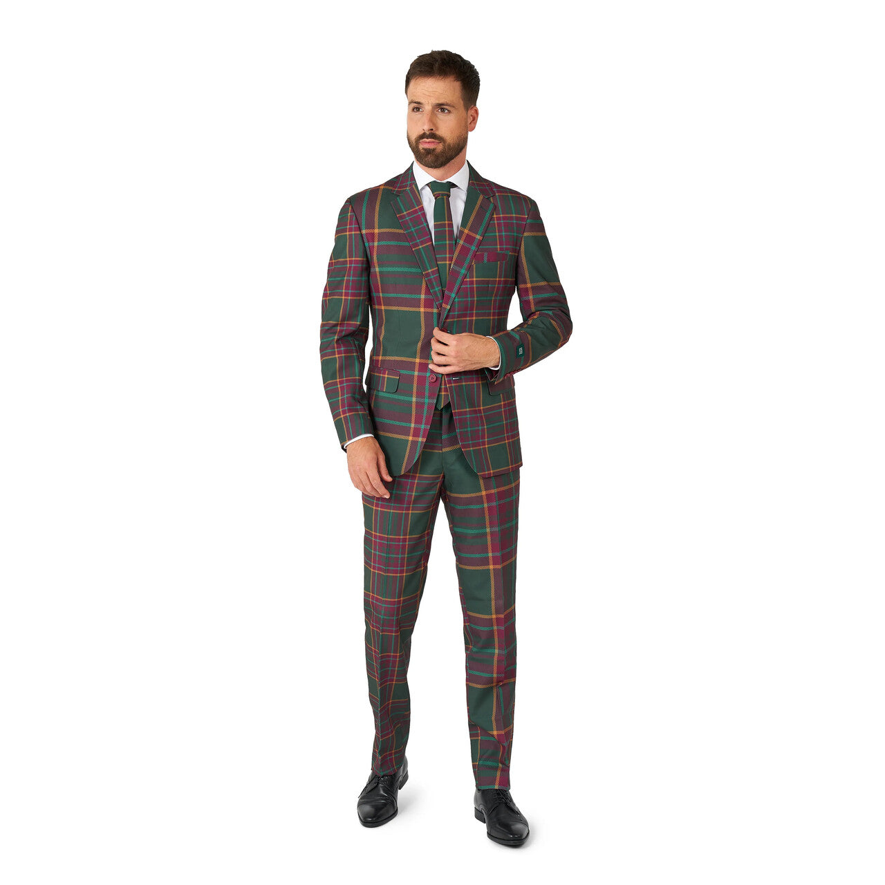 Op deze afbeelding zie je een Kostuums, van het merk Opposuits. Schots In De Roos Man Kostuum