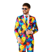 Op deze afbeelding zie je een Kostuums, van het merk Opposuits. Fallen In Smiley Paint Man Kostuum
