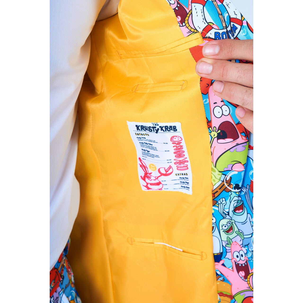 Op deze afbeelding zie je een Kostuums, van het merk Opposuits. Spongebob Whole Family Man Kostuum