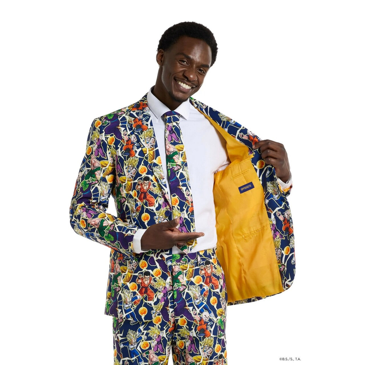 Op deze afbeelding zie je een Kostuums, van het merk Opposuits. Dragon Ball Z Heroes Man Kostuum