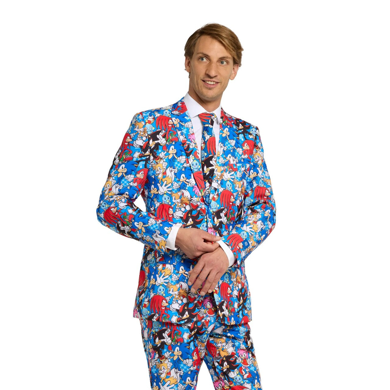 Op deze afbeelding zie je een Kostuums, van het merk Opposuits. Sonic The Hedgehog Hero Icons Man Kostuum
