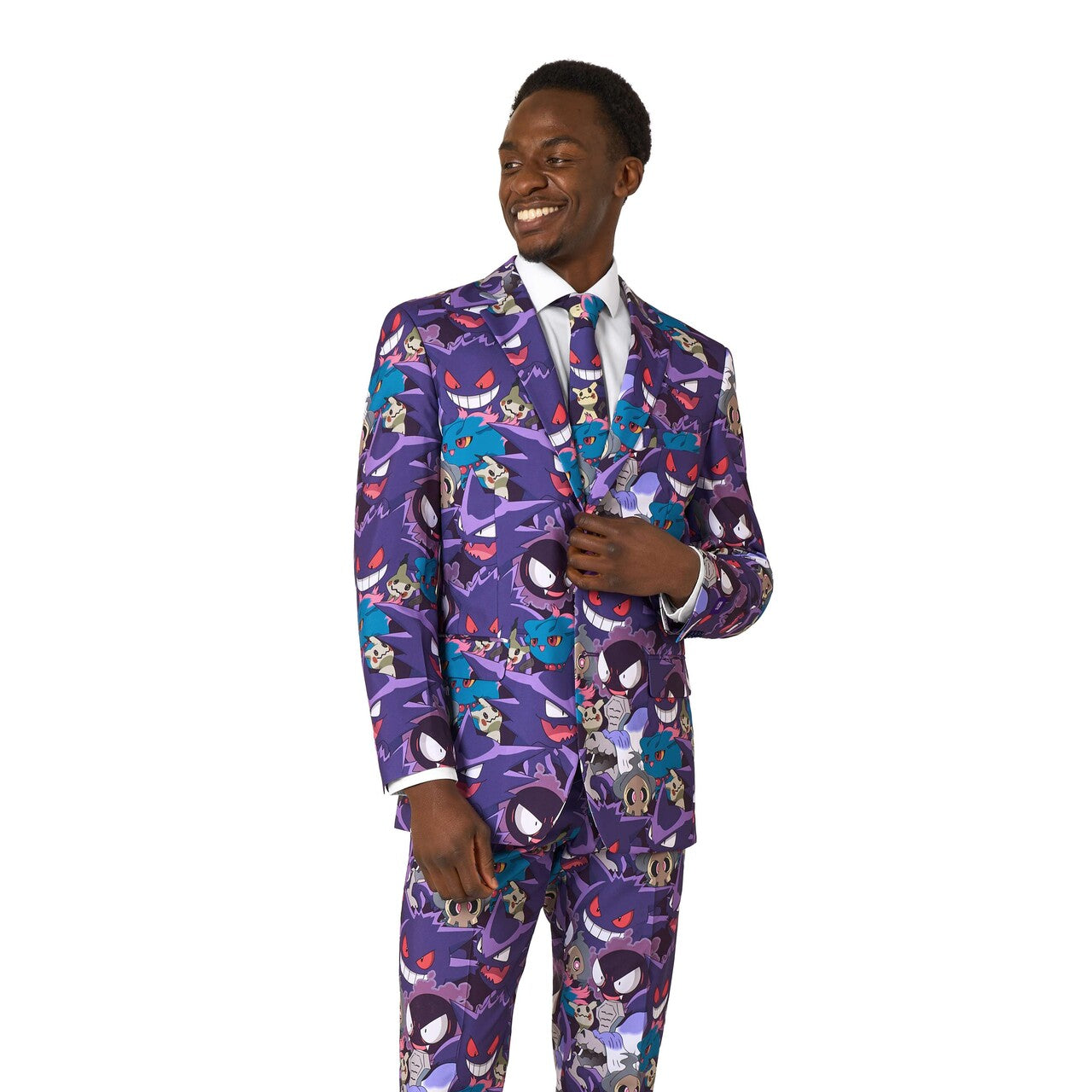 Op deze afbeelding zie je een Kostuums, van het merk Opposuits. Pokémon Ghost Types Man Kostuum