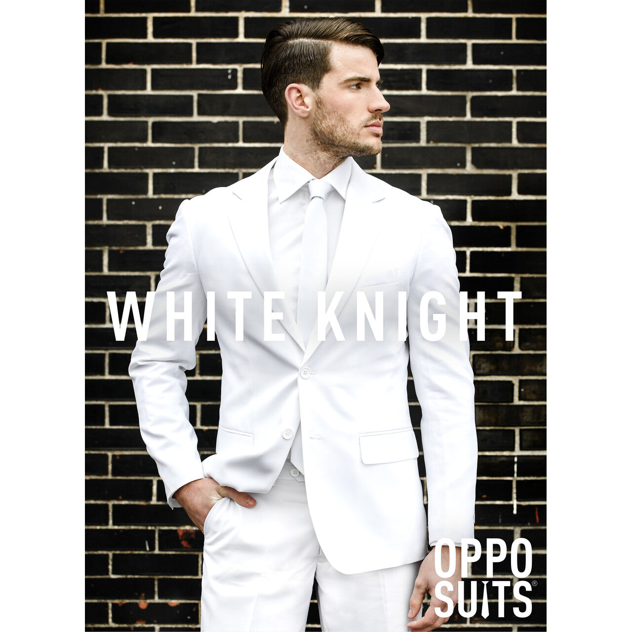 Op deze afbeelding zie je een Kostuums, van het merk Opposuits. Angel White Night Opposuit Man Kostuum