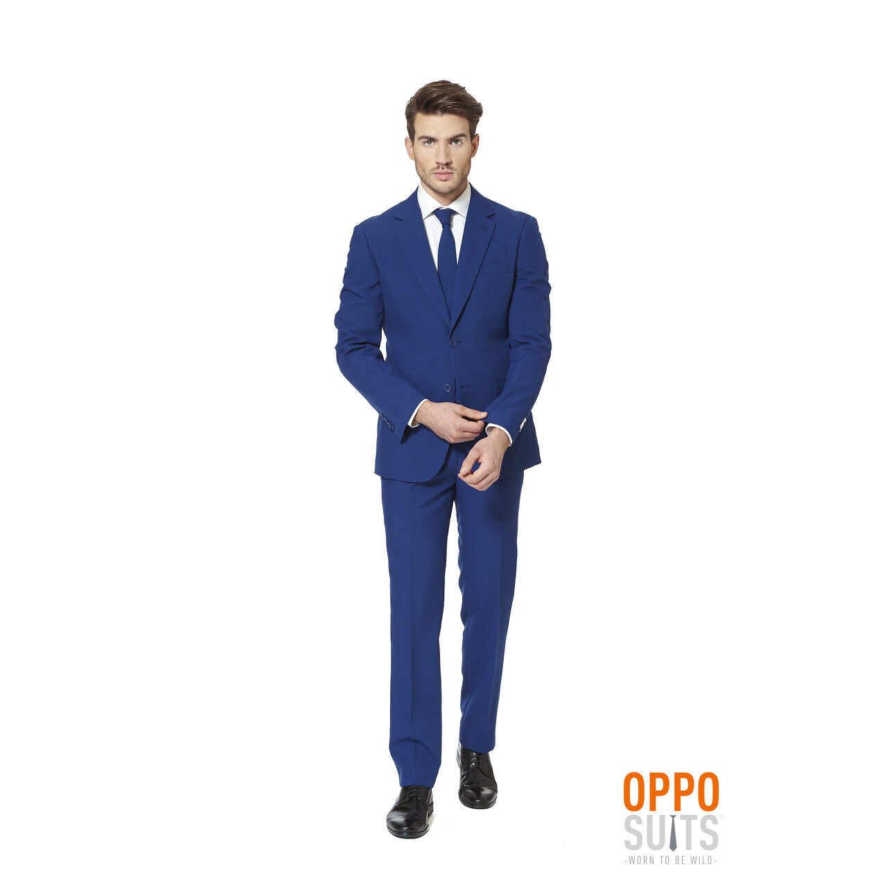 Op deze afbeelding zie je een Kostuums, van het merk Opposuits. Klassiek Navy Royale Opposuit Man Kostuum