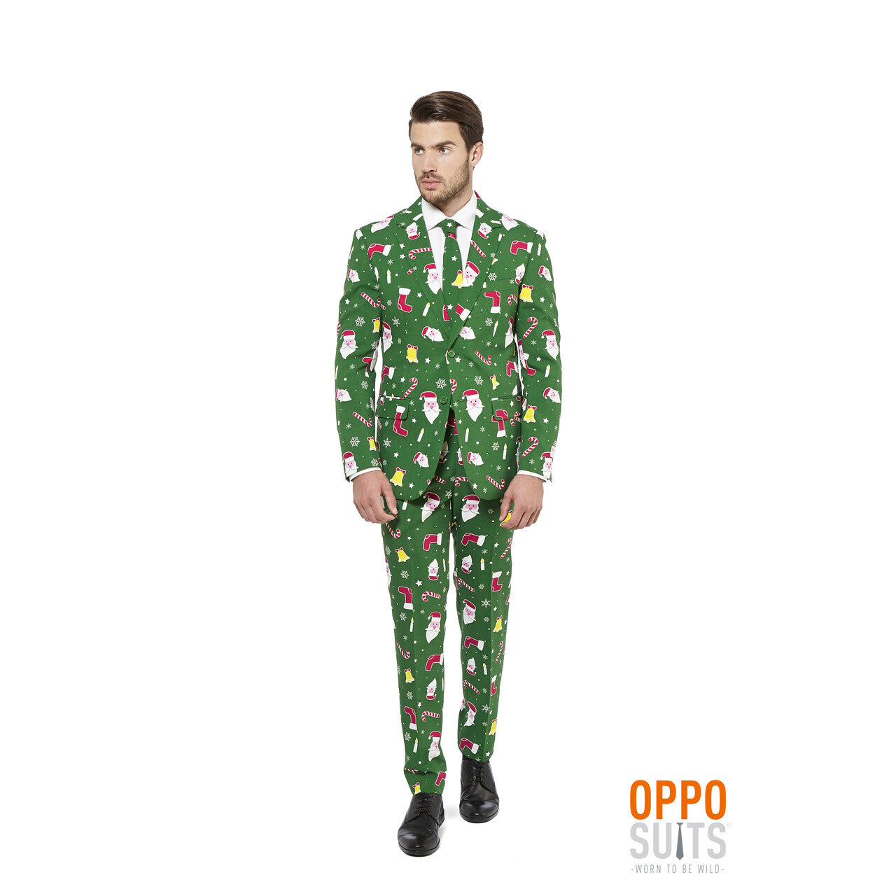 Op deze afbeelding zie je een Kostuums, van het merk Opposuits. Doldwaze Santaboss Kerst Opposuit Man Kostuum