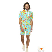 Op deze afbeelding zie je een Kostuums, van het merk Opposuits. Summer Iceman Raketjes Opposuit Kostuum