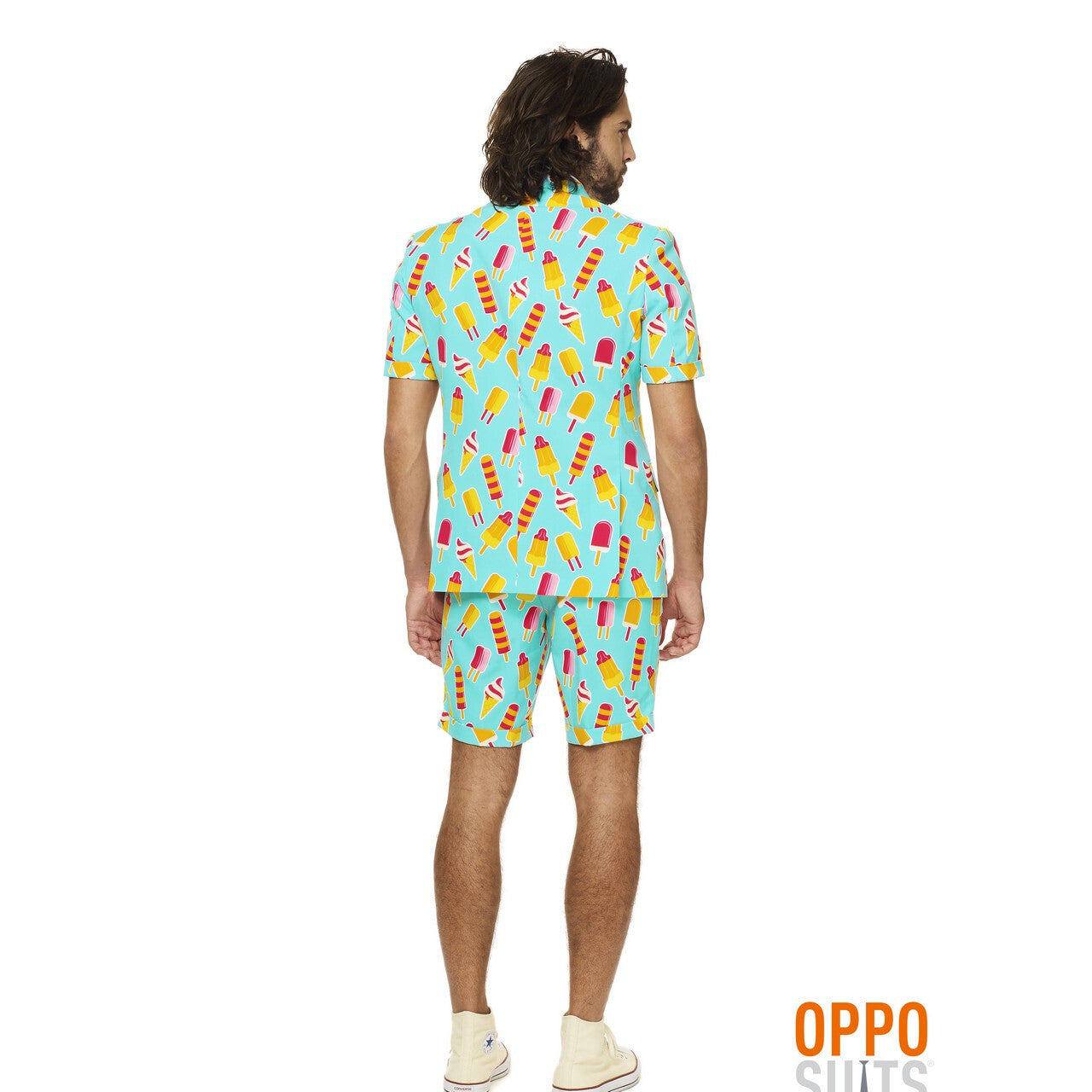 Op deze afbeelding zie je een Kostuums, van het merk Opposuits. Summer Iceman Raketjes Opposuit Kostuum