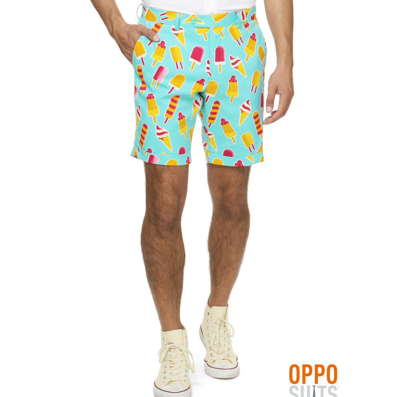 Op deze afbeelding zie je een Kostuums, van het merk Opposuits. Summer Iceman Raketjes Opposuit Kostuum