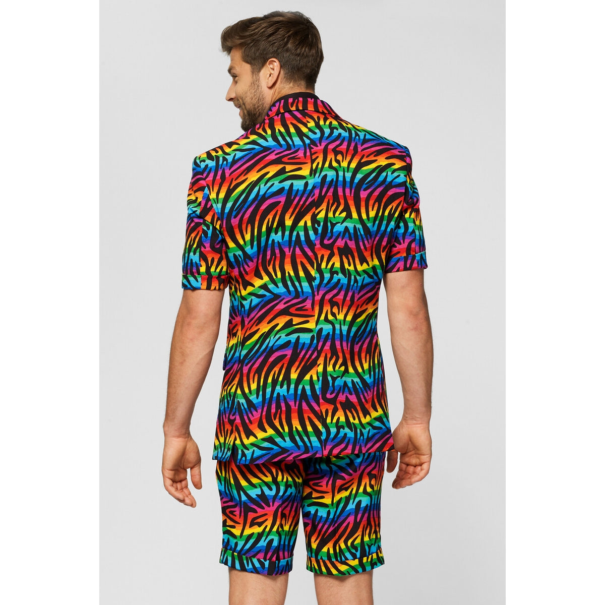 Op deze afbeelding zie je een Kostuums, van het merk Opposuits. Wild Rainbow Zomer Man Kostuum