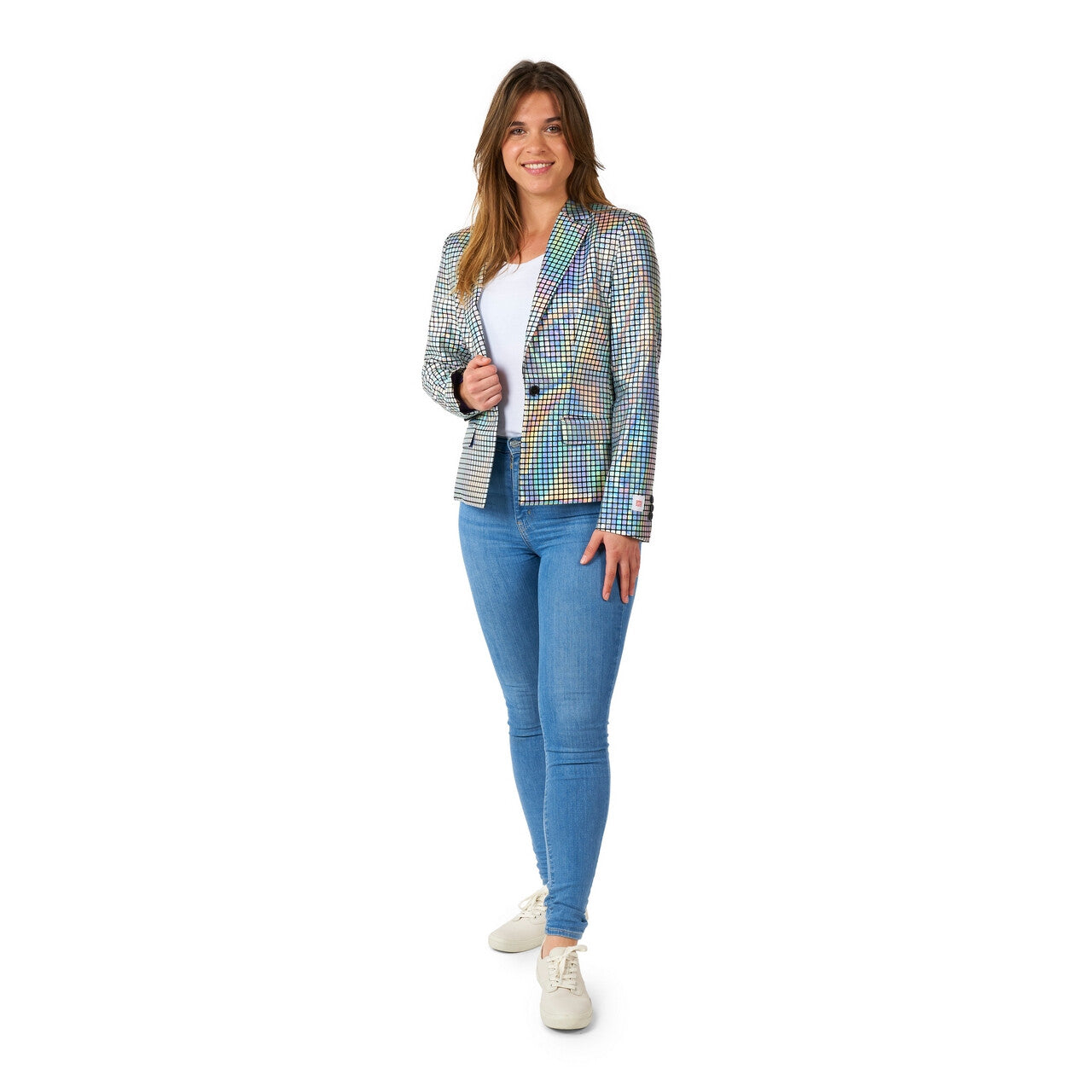 Op deze afbeelding zie je een Kostuums, van het merk Opposuits. Discoballer Daisy Lights Vrouw